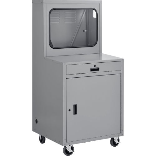 Global Industrial™ Deluxe LCD Industrial Computer Cabinet, Dark Gray, Unassembled
