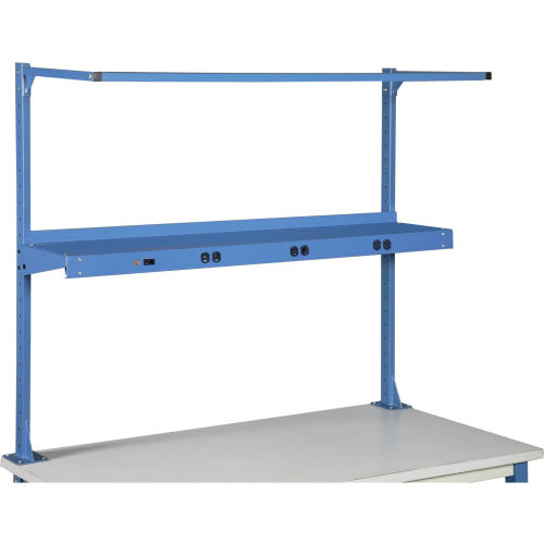 Steel Shelf with Electrical Outlet Easily Attaches to Upright Kit