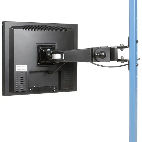 Global Industrial™ 10-30 Flat Panel Vesa LCD Monitor Arm, 16-3/8W, Black