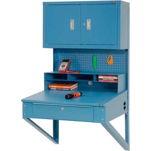 Wall mount deals shop desk