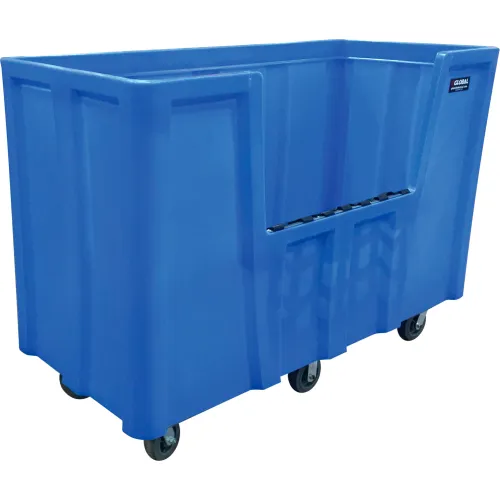 R&B Wire Products® Antimicrobial Laundry Cart w/ Double Pole Rack