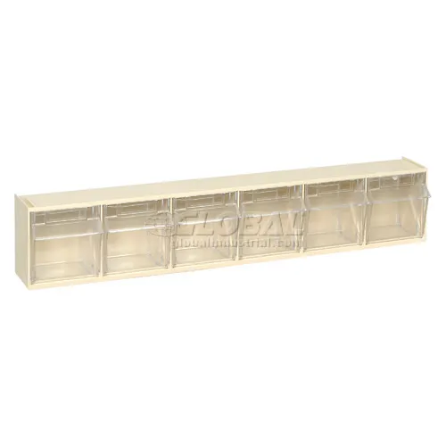 Quantum 4-Compartment Tip-Out Bin; Ivory