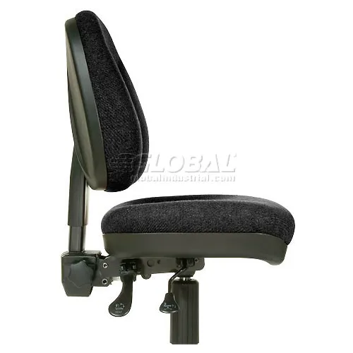 Interion® Task Chair With 17-12H Back, Fabric, Black