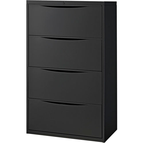 Global Lateral File Cabinet 30W 4 Drawer Black