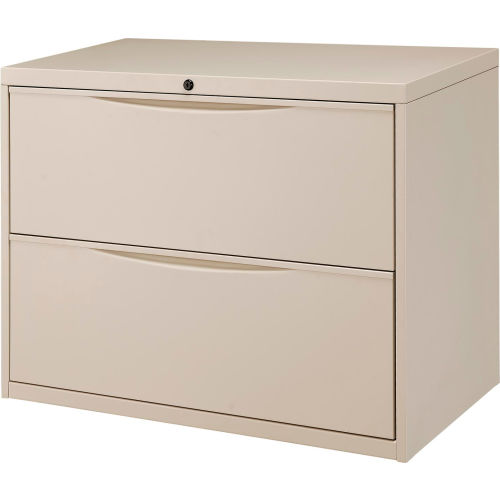 Global Lateral File Cabinet 36W 2 Drawer Putty