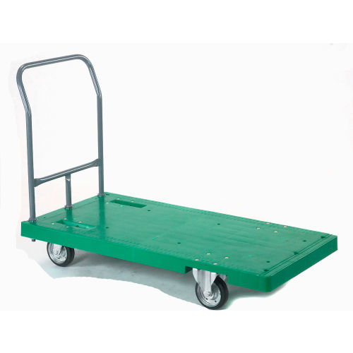 GREEN PLASTIC PLATFORM TRUCK 52"L X 25"W