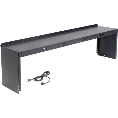 72 in. Black Power Riser-6 Outlets, Fuse, switch and wire
																			