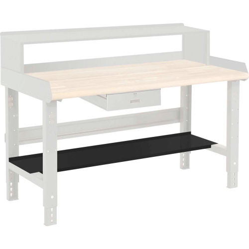 72inW x 15inD Lower Shelf for Workbenches-Black