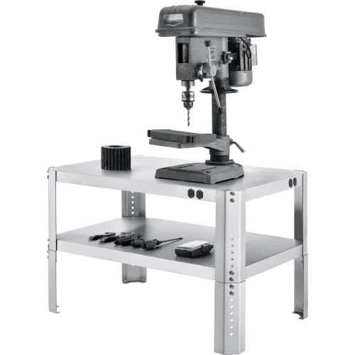 Global Industrial™ Adjustable Height Machine Stand, 430 Stainless Steel