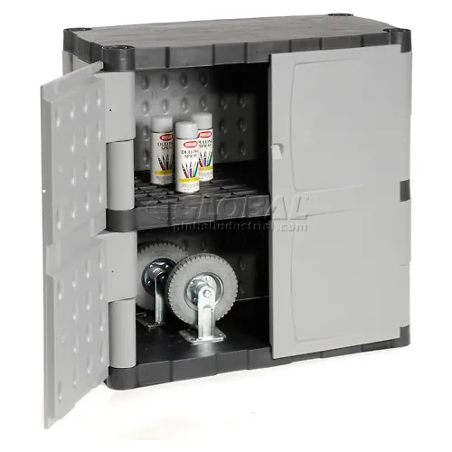 Rubbermaid Heavy Duty Storage Cabinet w/ two Shelves (Rubbermaid  FG708500MICHR)