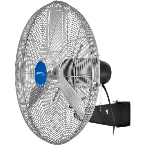 Deluxe Oscillating Wall Mount Fan 24 Inch Diameter 1/2HP 8,650CFM