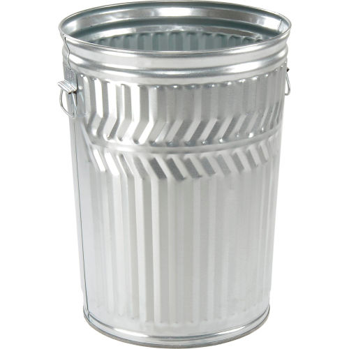 Witt Industries Outdoor Galvanized Steel Corrosion Resistant Trash Can