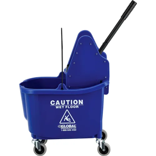 AllPoints 1591099 Bucket Mop Blue W/ylw Wringr