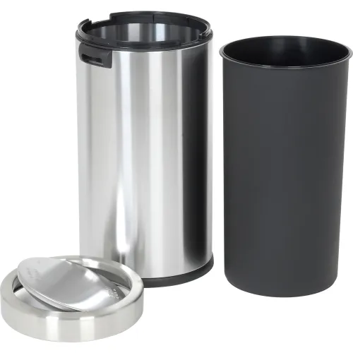 simplehuman Swing Top Commercial Trash Can 14.5 Gallons Brushed