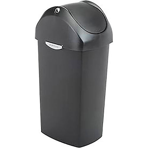 simplehuman® Plastic Swing Lid Can 16 Gallon Black