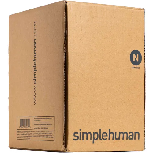 simplehuman Trash Can Liner Code N, 12-13 Gallon, 22.8 x 31.5, 1.18 mil, White, Pack of 200
