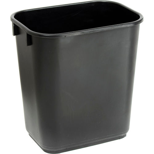 13-5/8 Qt. Plastic Wastebasket - Black - Pkg Qty 12
																			