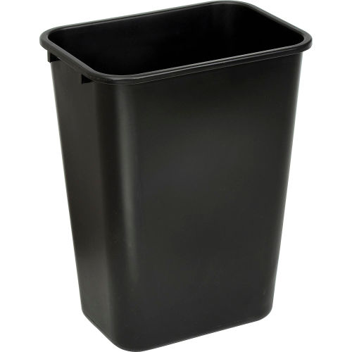 41-1/4 Qt. Plastic Wastebasket - Black - Pkg Qty 12