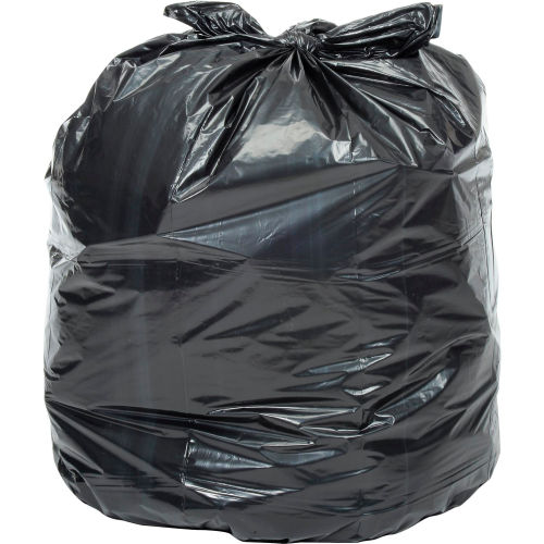 Global Heavy Duty Black Trash Bags - 33 Gallon, 1.0 Mil, 100/Case