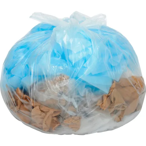 45 Gallon Clear Trash Bags, 2.0 Mil 40x46