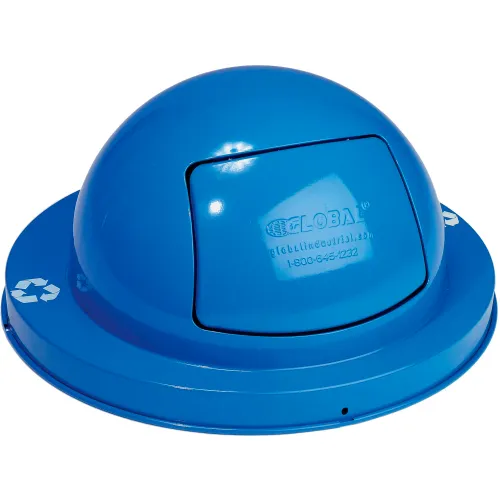 Global Industrial™ Steel Dome Lid For 36 Gallon Trash Can, Blue