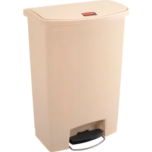Rubbermaid Commercial Products Slim Jim 24 Gallons Steel Step On Curbside  Trash & Recycling Bin