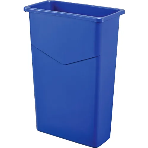 Global Industrial™ Slim Trash Can, 23 Gallon, Blue