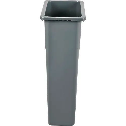 Global Industrial Slim Trash Container, 23 Gallon, Gray 