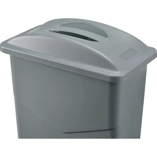 Global Industrial Slim Trash Container, 23 Gallon, Gray 