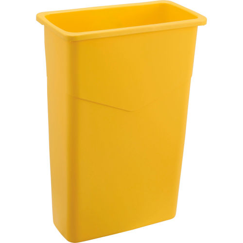 Global Industrial™ Slim Trash Can, 23 Gallon, Yellow