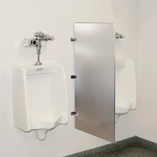 Wall Hung Urinal Screen - Stainless Steel