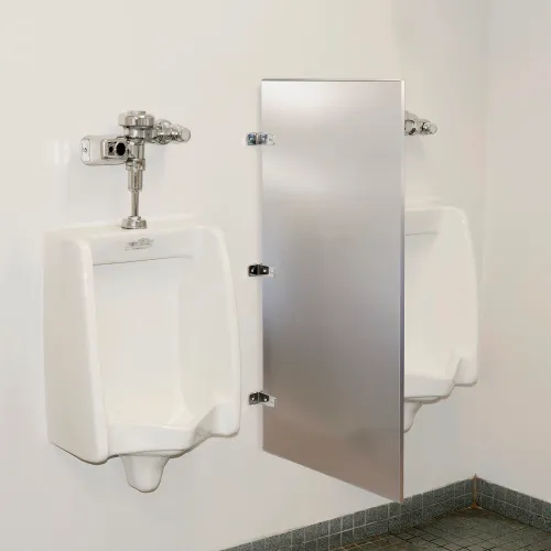 Floor Mounted Urinal Screen - Stainless Steel - Partition Plus