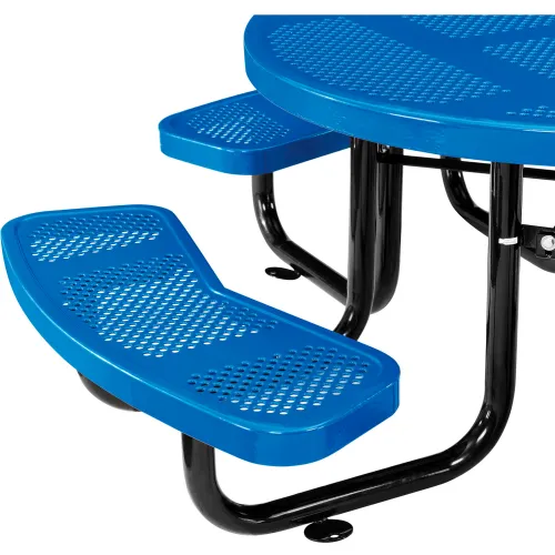 Standard Portable Perforated Picnic Tables with Your Choice of Size  (Multiple Colors Available!) - Leisure Craft