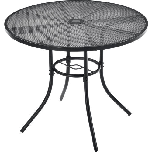 Interion® 36in Round Steel Mesh Outdoor Café Table