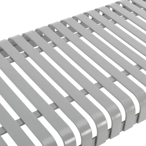 Global Industrial™ 6' Outdoor Bench with Back, Vertical Steel Slat