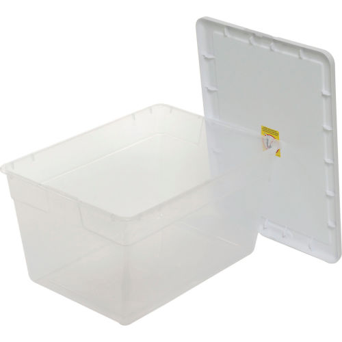 Clear Storage Tote With Lid 56 Quart 23x16-1/4x12-3/8