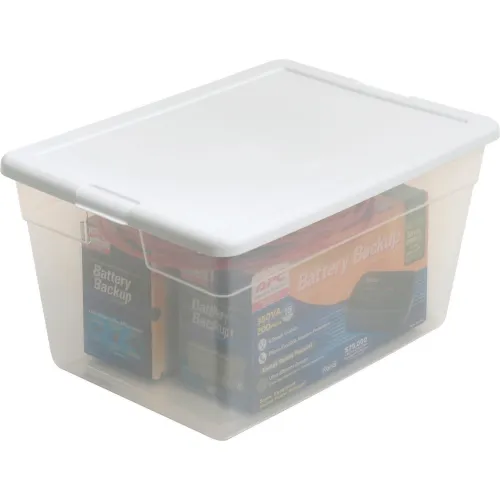 Sterilite Storage Box, 56 Quarts, Clear