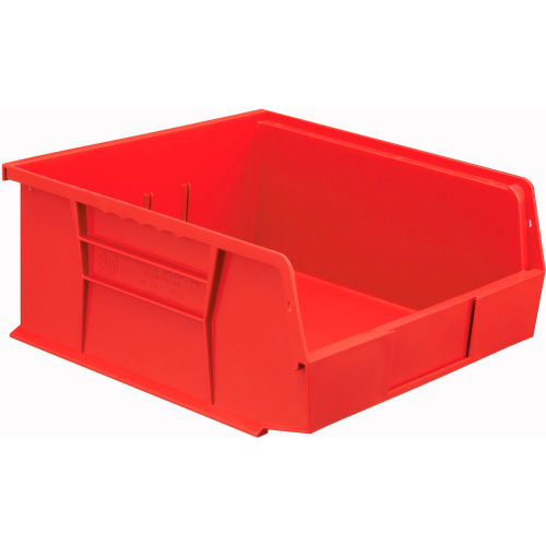 Global™ Plastic Storage Bin - Small Parts 11 x 10-7/8 x 5, Red - Pkg Qty 6
