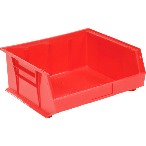 Global Stacking Bin 16-1/2x14-3/4x7 - Red