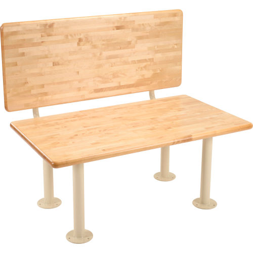 Global Industrial™ ADA Locker Room Bench Kit W/ Seat, Back & Pedestal, 42W x 24D x 17-1/4H