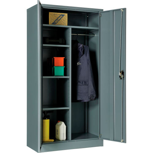 Paramount Combination Cabinet Easy Assembly 36x18x72 Gray