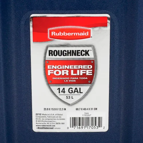 Rubbermaid RMRT140008 Roughneck Storage Box 14 Gallon - Navy Blue