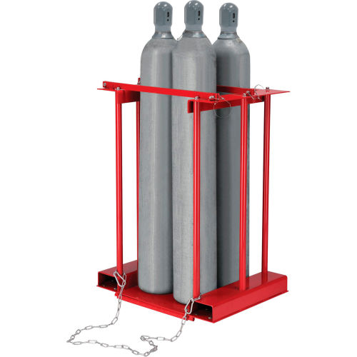 Fokliftable Cylinder storage Caddy, Stationary For 4 Cylinders
