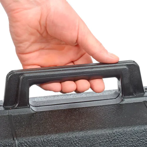 Plastic Protective Storage Cases with Pinch Tear Foam, 13-1/2x10x3-3/4,  Black