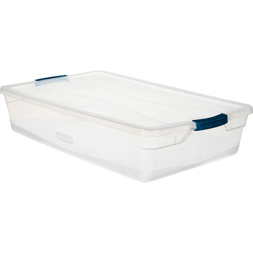 Rubbermaid® Cleverstore™ Clear Latching Storage Tote w/Lid 41 Quart 29"Lx17-3/4"Wx6-1/8"H