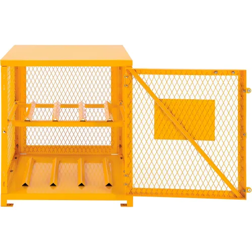 Global Industrial™ Cylinder Storage Cabinet SGL Door, 31"Wx30"Dx35"H, 4 Cylinder Cap, Unassem.