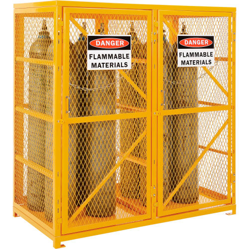 Cylinder Storage Cabinet Double Door Vertical, 18 Cylinder Capacity (IMPORT)