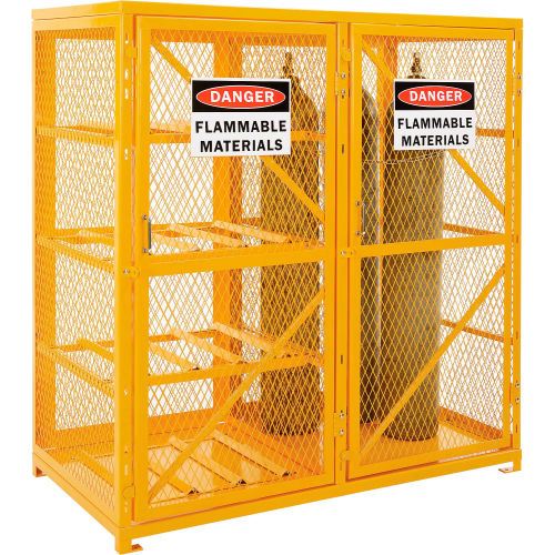 Cylinder Storage Cabinet Double Door Combo, 8 Horizontal/9 Vertical Cylinders (IMPORT)