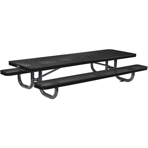 Global Industrial™ 8' Rectangular Kids Picnic Table, Expanded Metal, Black