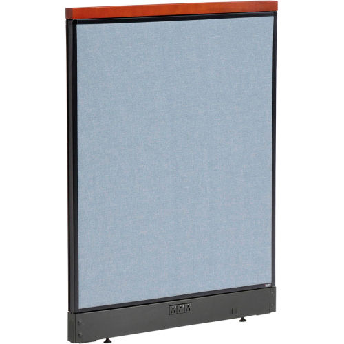 36 x 46"H Deluxe Office Partition Panel with Electric, Blue
